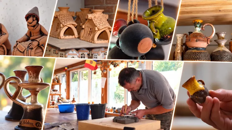 Colaj ceramică tradițională din Moldova