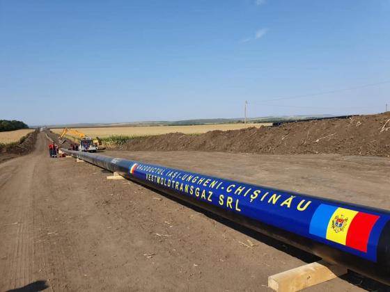 Газопровод из Румынии в Молдову "Яссы-Унгены-Кишинев". Фото: facebook.com/daniel.ionita