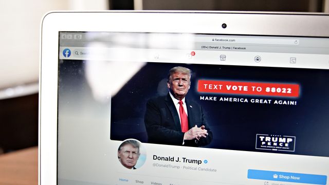 Аккаунт Дональда Трампа facebook. Кадр: bloomberg