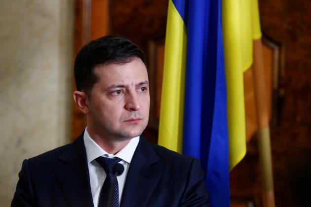 Ukraine's President Volodymyr Zelenskiy attends a news conference in Tallinn, Estonia November 26, 2019. REUTERS/Ints Kalnins - RC2ZID9M68T6