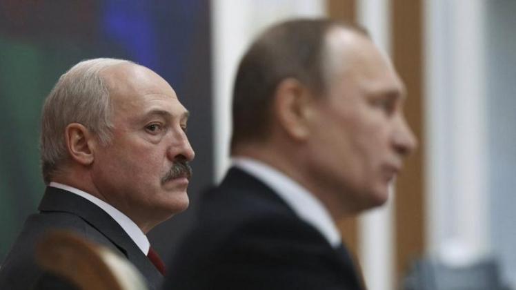 Александр Лукашенко и Владимир Путин Фото: RFI