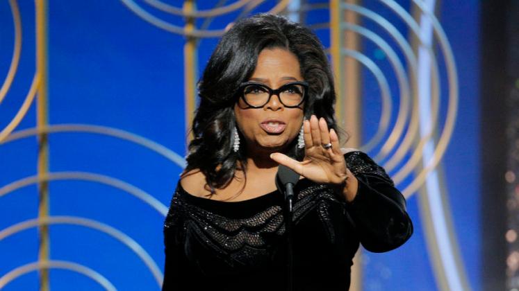 75th ANNUAL GOLDEN GLOBE AWARDS -- Pictured: Oprah Winfrey, Winner, Cecil B. Demille Award at the 75th Annual Golden Globe Awards held at the Beverly Hilton Hotel on January 7, 2018 -- (Photo by: Paul Drinkwater/NBC)