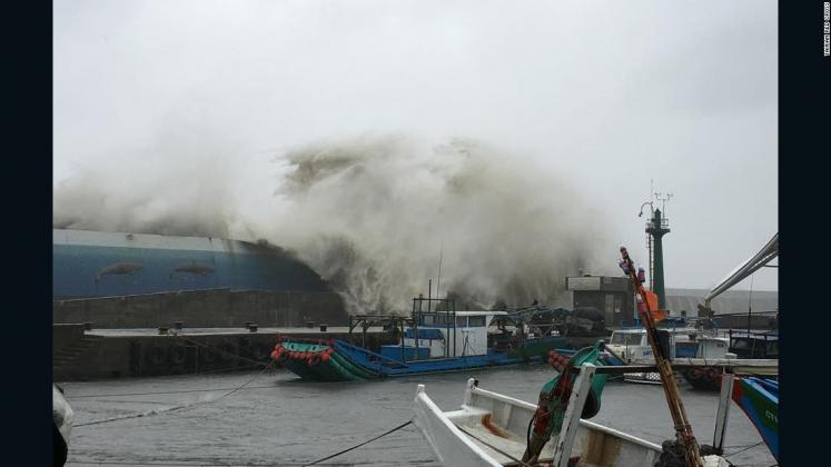 Taifun din Taiwan. Foto: CNN