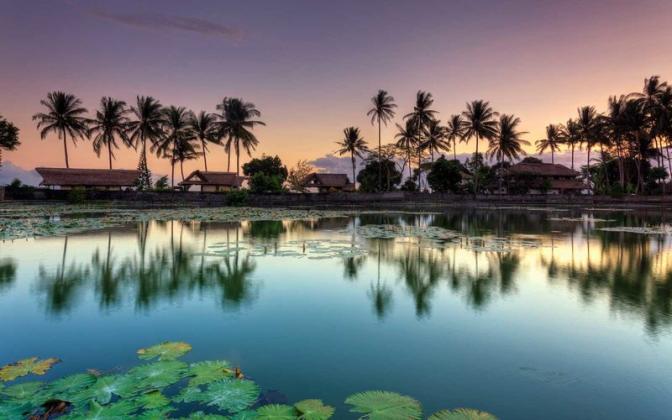 Indonesia, Bali, Candidasa Lagoon