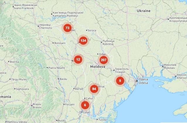 Foto: Captură/ resurseminerale.site/ro/resources-map