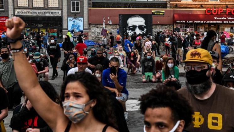 Protest în Minneapolis. Foto: Profimedia