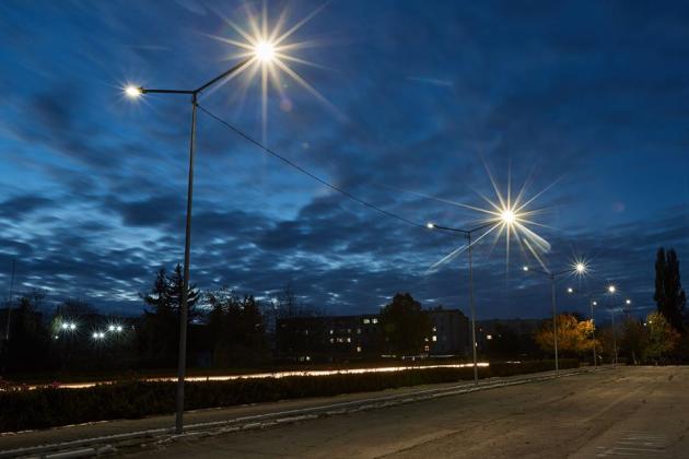 Foto: Din anul 2018 străzile orașului Cantemir sunt iluminate cu lămpi LED eficiente energetic. Sursa: Primăria or. Cantemir