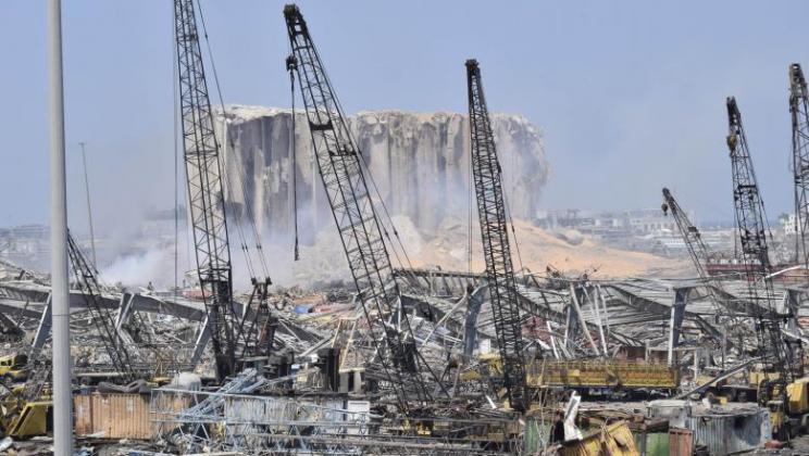 Portul din Beirut, distrus de explozie Foto: Profimedia
