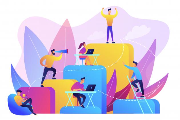 corporate-ladder-concept-vector-illustration