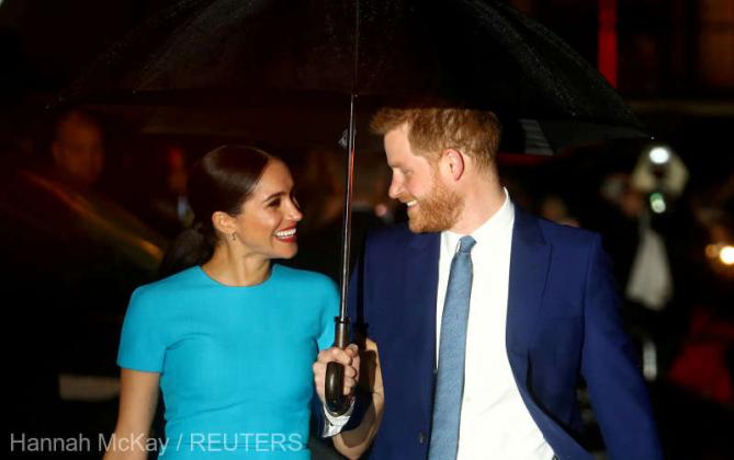 FILE PHOTO: Britain's Prince Harry and his wife Meghan, Duchess of Sussex, arrive at the Endeavour Fund Awards in London, Britain, March 5, 2020. REUTERS/Hannah McKay/File Photo/File Photo
