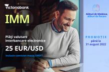 Victoriabank: 25 EUR/USD, tarif preferențial unic pentru plățile electronice în valută aplicat IMM-urilor (P)