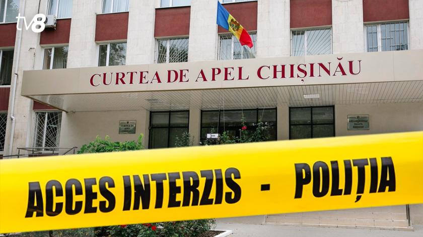 Alerta cu bombă de la Curtea de Apel Chișinău, falsă: Polițiștii, în căutarea persoanei care a făcut apelul