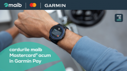 Soluția de plată Garmin Pay, disponibilă pentru deținătorii cardurilor Mastercard maib (P)