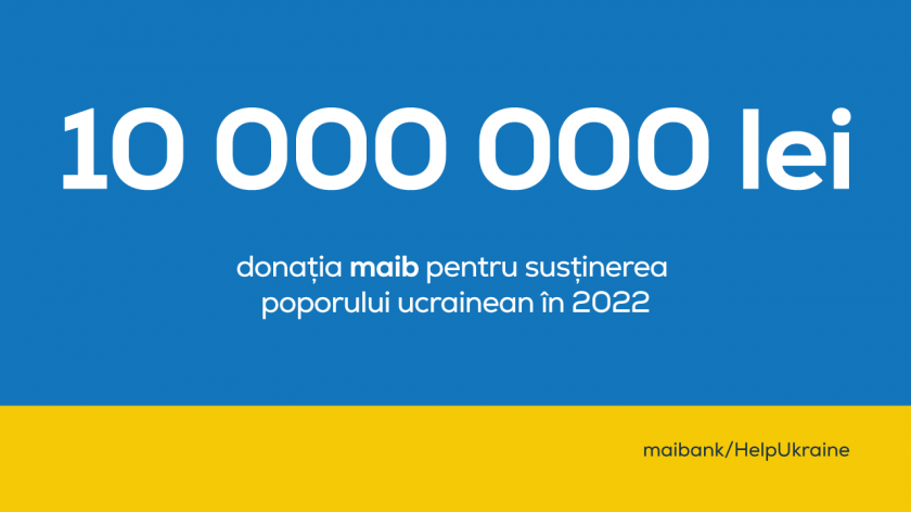 10 000 000 de lei - donația maib pentru susținerea poporului ucrainean /P/
