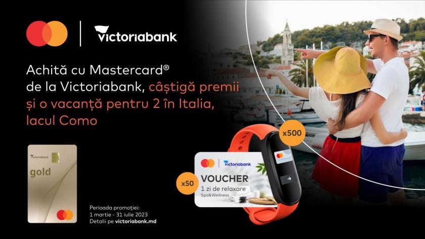 Primăvara începe cu #PoftăDeSuperPromoție: Achită cu Mastercard de la Victoriabank și câștigă premii de valoare /P/