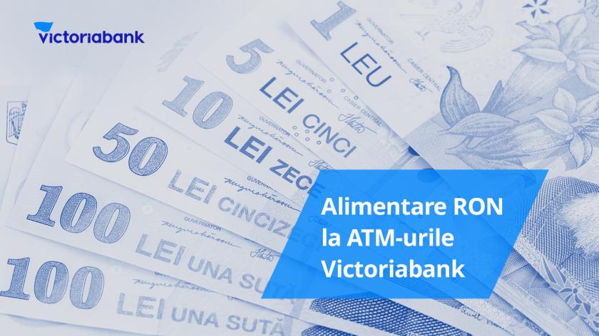 Victoriabank: Acum faci cash-in cu lei românești (RON) la 57 de bancomate din toată Republica Moldova /P/
