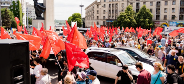 Партии "Шор" и "Возрождение" провели митинг в Кишиневе за сохранение празднования 9 мая