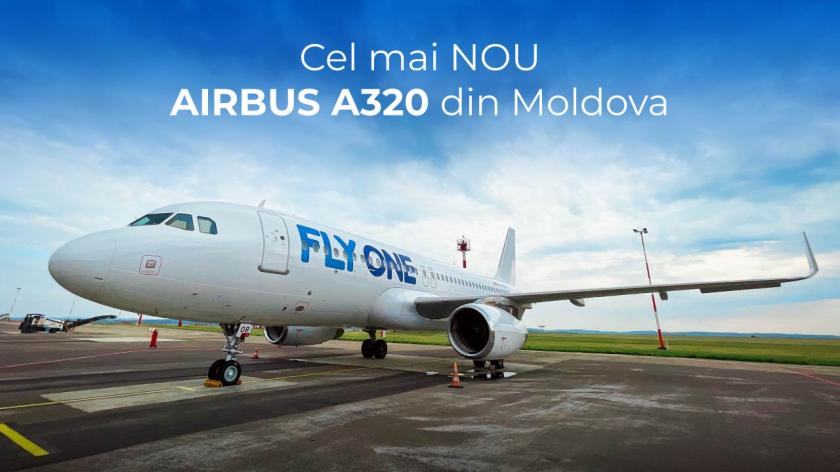 /VIDEO/ FlyOne a înregistrat în flota sa cel mai nou Airbus A320 din Republica Moldova /P/