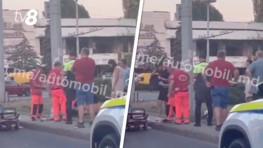 Un accident violent în apropiere de hotelul Național: Un tânăr a ajuns spital, după ce a fost lovit în afara trecerii de pietoni