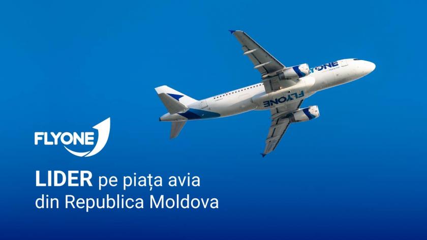 FLYONE, lider pe piața avia din Moldova: „Ne mândrim cu fiecare reușită pe care am înregistrat-o” /P/