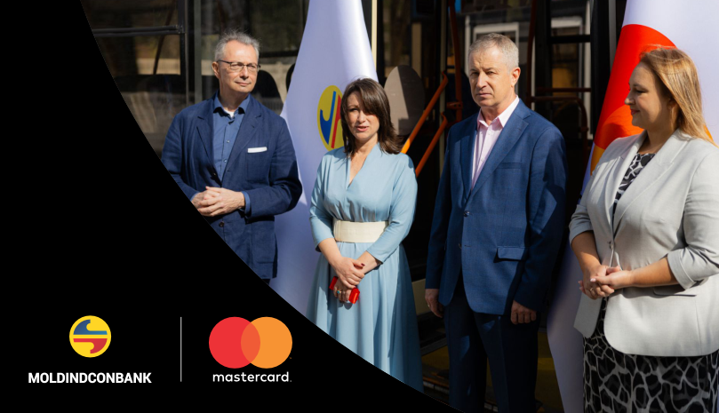Moldindconbank și Mastercard au lansat plățile contactless în troleibuzele din Bălți /P/