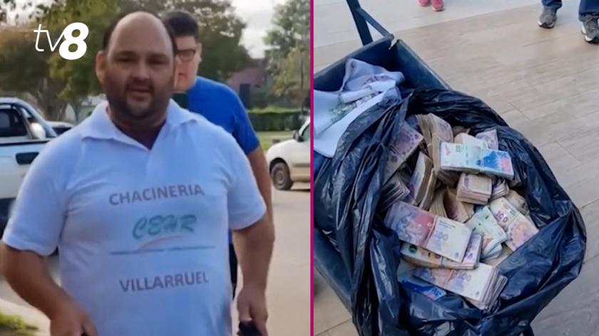 /VIDEO/ Caz inedit în Argentina: Un antreprenor și-a plătit factura cu o roabă plină cu bani
