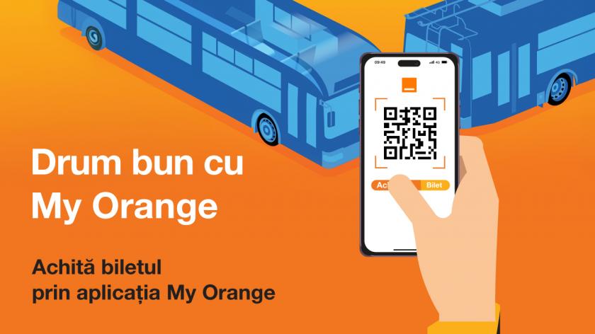 Acum la Orange poți achita biletul în transportul public prin aplicația My Orange /P/