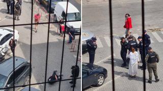 /VIDEO/ Doi bărbați agresivi, calmați cu focuri de armă: Au băut la un local din Chișinău, dar nu au vrut să plătească