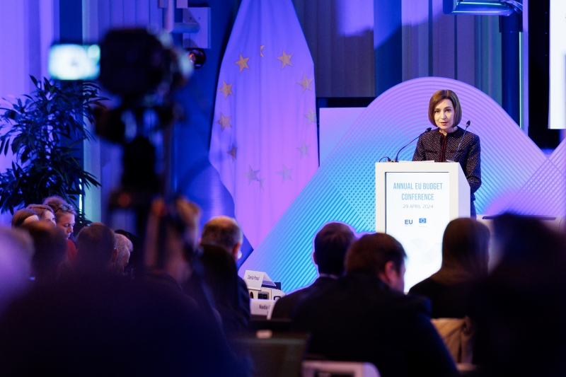 Maia Sandu, la Conferința privind următorul buget al UE: „Un buget european al păcii ne va ajuta să accelerăm procesul de aderare”