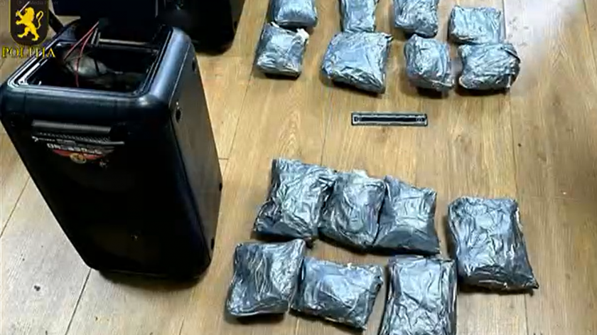 /VIDEO/ Nici „masca” de meloman nu l-a salvat: Un tânăr a ticsit 5 kg de droguri în două boxe portabile. Valorează milioane
