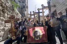 Paște cu pelerini puțini și multe restricții la Ierusalim. Cum a afectat războiul din Gaza ceremoniile din Vinerea Marea