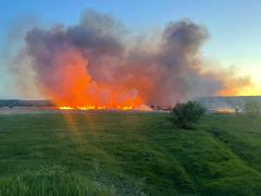 /VIDEO/ Incendiu masiv la Dănceni: 20 de hectare, distruse de flăcări. Ce spun oamenii