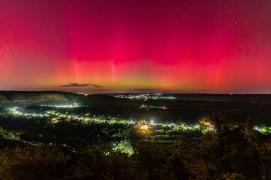 Aurora boreală văzută în Moldova, produsă de o furtună solară de o intensitate rară: „Este un eveniment foarte rar”