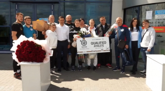 /VIDEO/ Întâmpinată ca o eroină: Luptătoarea Marina Draguțan a revenit în țară, după ce a reușit calificarea la Jocurile Olimpice 