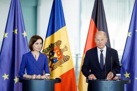 "Германия - важный союзник Молдовы на пути в ЕС". Санду встретилась в Берлине с Шольцем и Штайнмайером