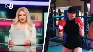 /VIDEO/ De la pupitrul știrilor TV8, direct în ringul de box. Prezentatoarea din Odesa, Irina Streapco, așa cum nu ai mai văzut-o