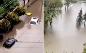 /ВИДЕО/ Беспрецедентный разгул стихии в Кишиневе: затопленные улицы, плавающие пешеходы, вышедшие из берегов озера