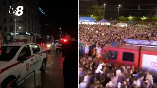 /VIDEO/ Mașinile pompierilor au trecut prin mijlocul mulțimii adunate la concertul din PMAN: Ce s-a întâmplat