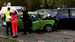 /VIDEO/ Grav accident cu 4 mașini în Capitală: Un bărbat a murit. Imagini de la fața locului