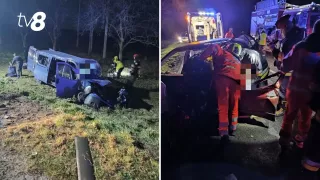 /FOTO/ Grav accident la Ștefan Vodă: Un microbuz cu 9 persoane s-a ciocnit cu un automobil. Sunt victime