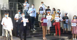/VIDEO/ „Nu judecătorilor corupți”. Flashmob PAS la Consiliul Superior al Magistraturii