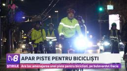 /VIDEO/ În prag de iarnă, autoritățile municipale s-au apucat să marcheze piste pentru bicicliști