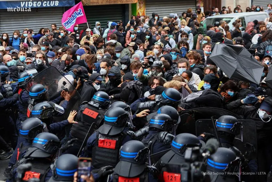протесты париж