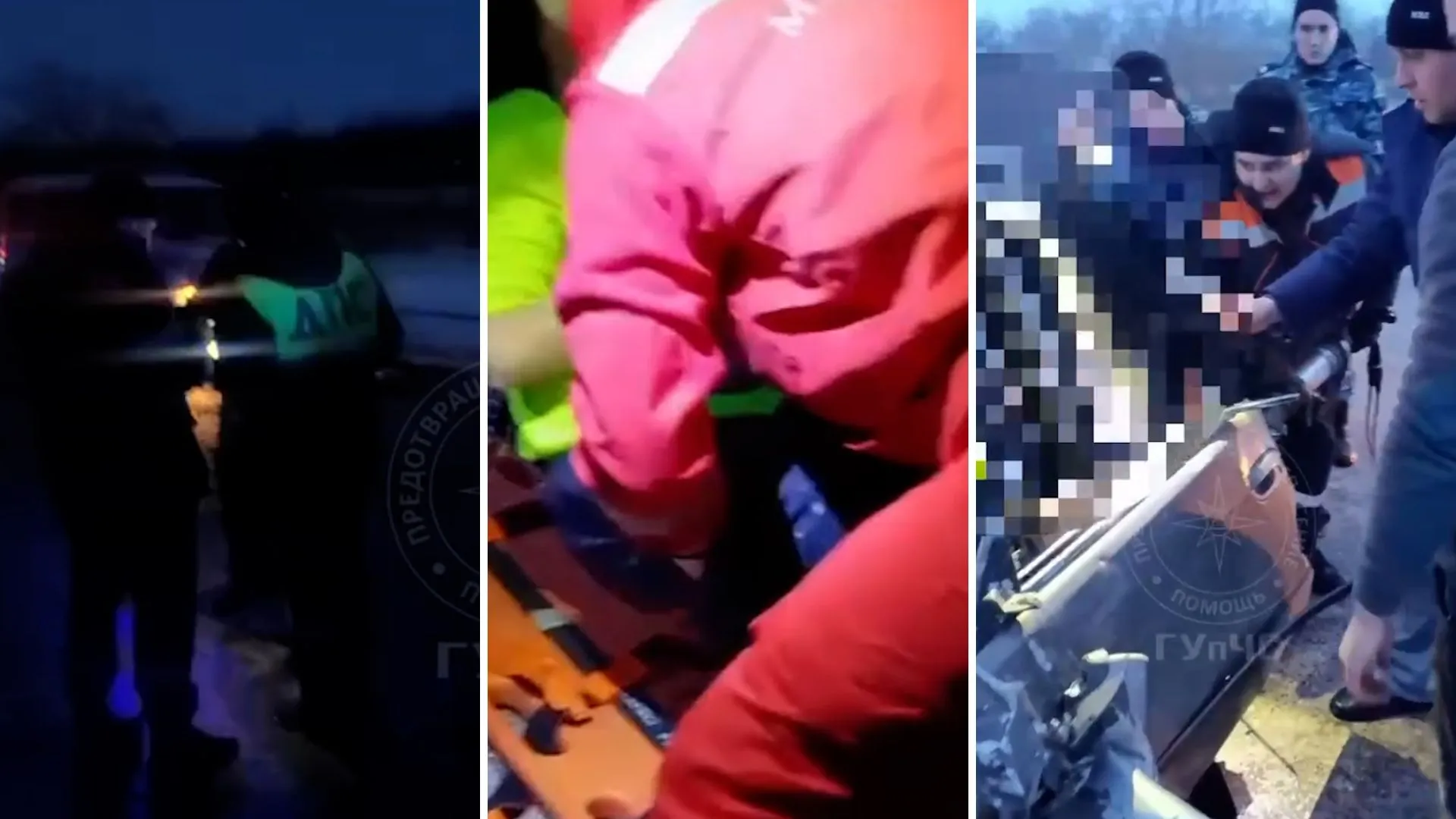 /VIDEO/ Accident violent cu Audi în șanț și BMW pe carosabil: Salvatorii au scos un șofer dintre fiare