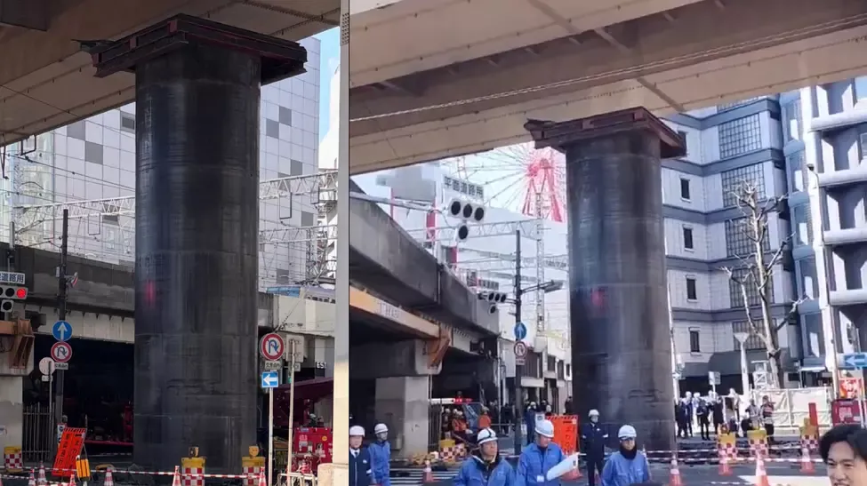 /VIDEO/ Cilindru misterios de 13 metri înălțime a ieșit din pământ în Japonia: „Anchetăm incidentul”