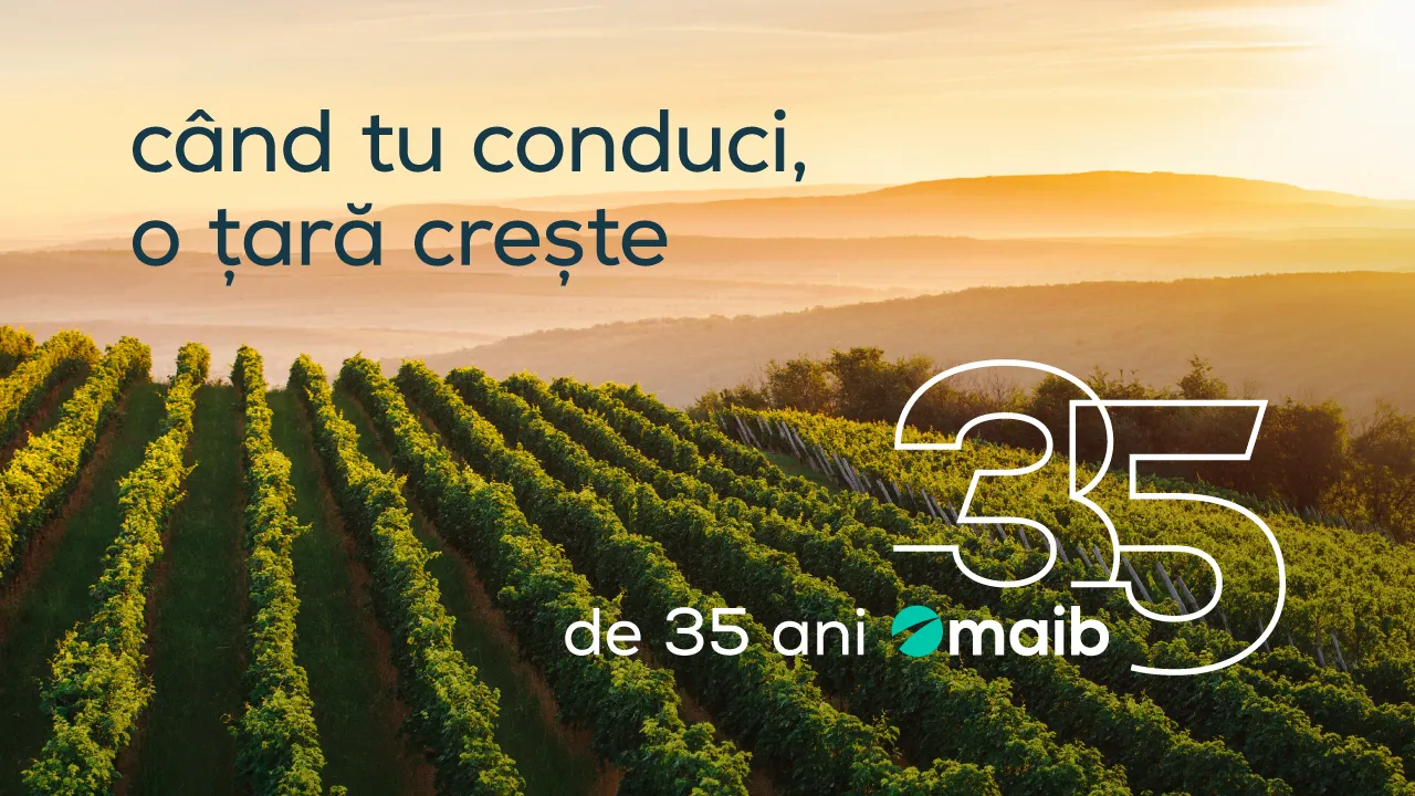 Maib anunță campania aniversară „Când tu conduci, o țară crește. De 35 de ani. maib” /P/