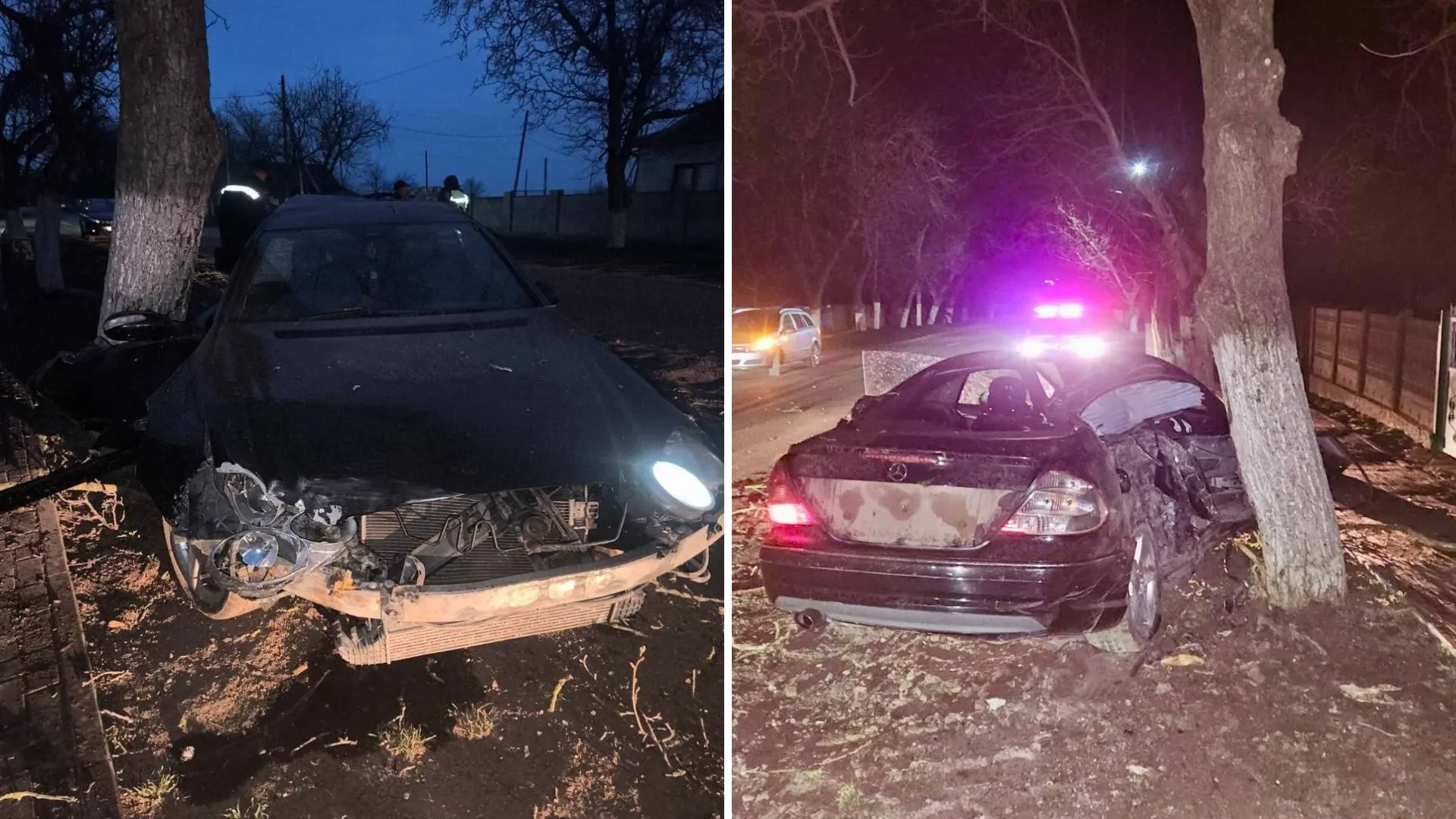 Accident mortal la Ștefan Vodă: Un bărbat a murit după ce automobilul s-a izbit de copaci