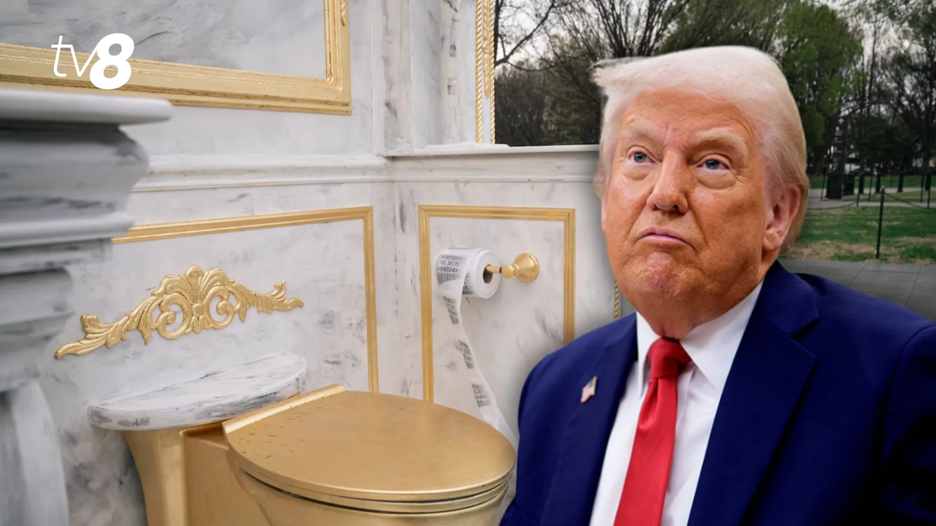 /VIDEO/ Nouă ironie la adresa lui Trump: Un tron în formă de toaletă, instalat în parcul național din Washington