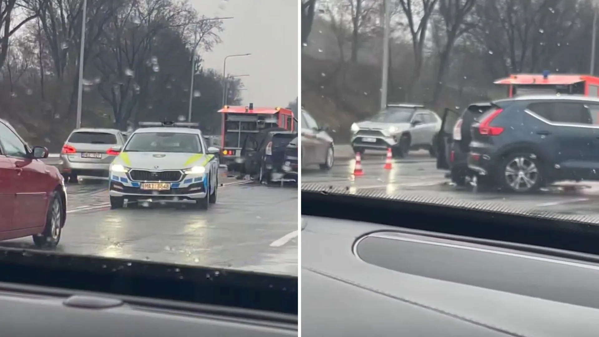/VIDEO/ Accident matinal la Sîngera: Trei automobile avariate și mai multe persoane ajunse la spital