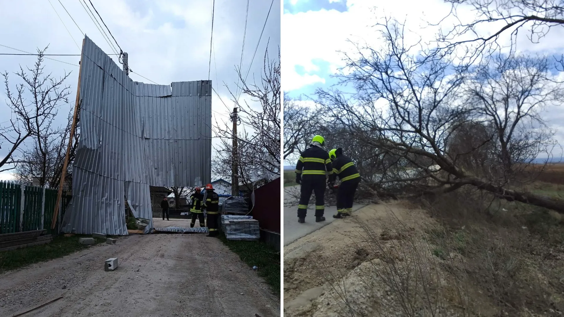 /VIDEO/ Vântul a făcut ravagii în Moldova: Acoperiș distrus la școală și copaci prăbușiți lângă un liceu